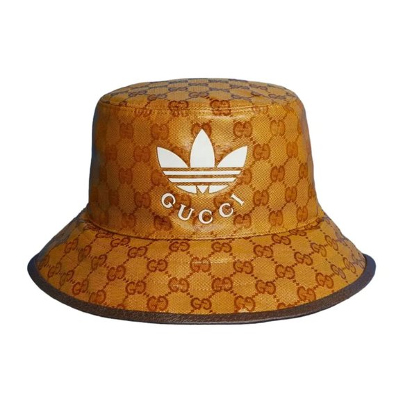 Gucci Brown Monogram Bucket Hat - Authentic - Picture 1 of 10